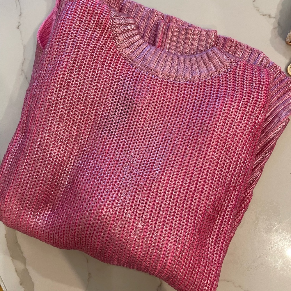 Beach Riot Callie Sweater in Pink Shine